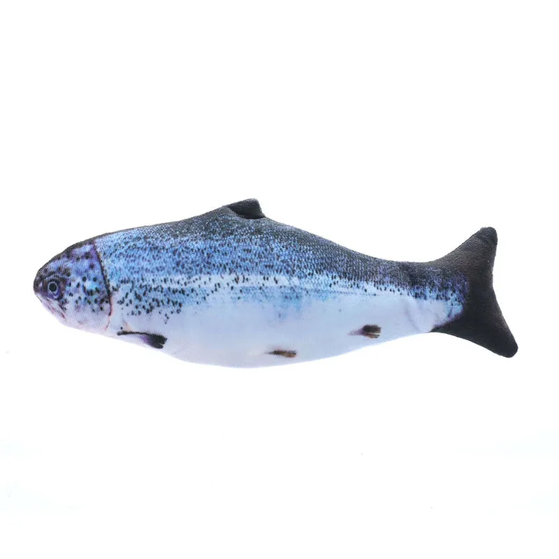 Simulation electric cat toy fish in crystal super soft fabric with realistic appearance and three swing modes