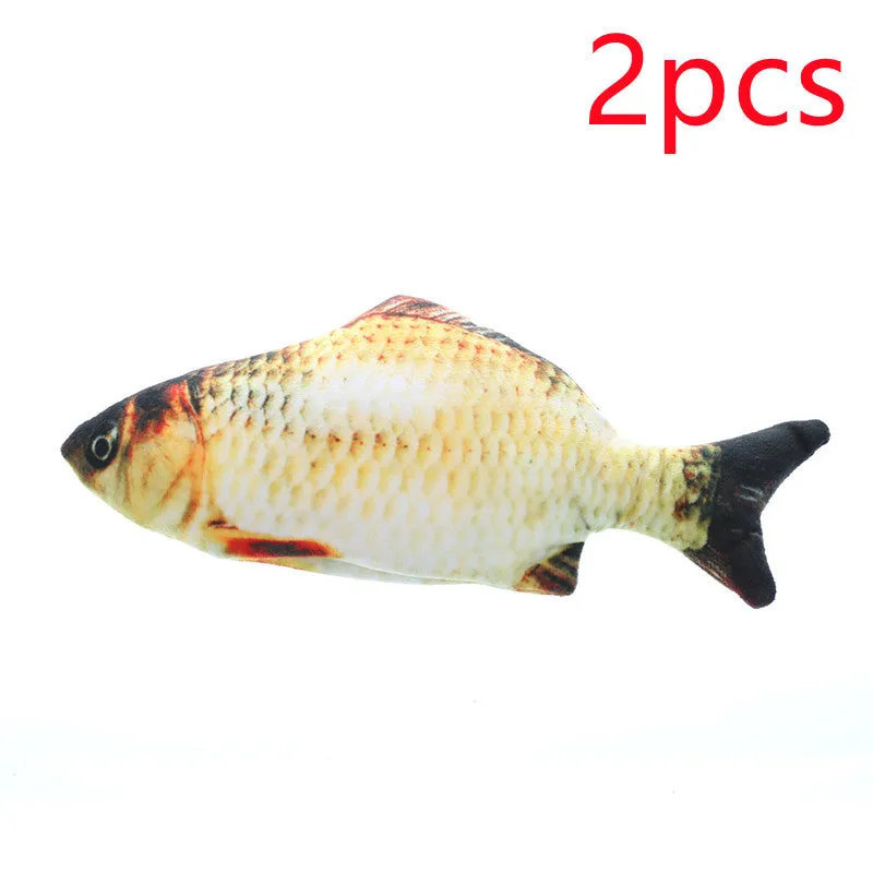 Simulation electric cat toy fish in crystal super soft fabric with realistic appearance and three swing modes