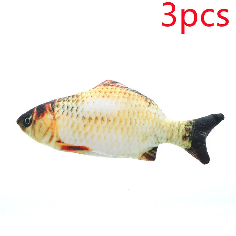 Simulation electric cat toy fish in crystal super soft fabric with realistic appearance and three swing modes