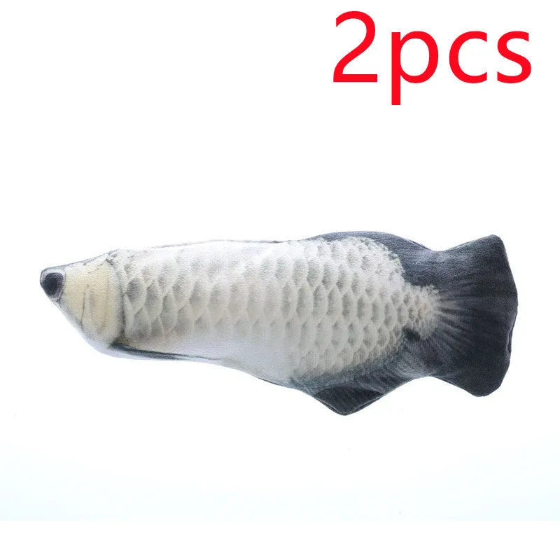 Simulation electric cat toy fish in crystal super soft fabric with realistic appearance and three swing modes