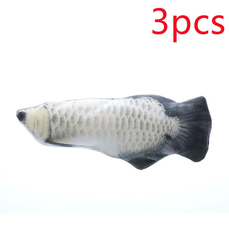 Simulation electric cat toy fish in crystal super soft fabric with realistic appearance and three swing modes