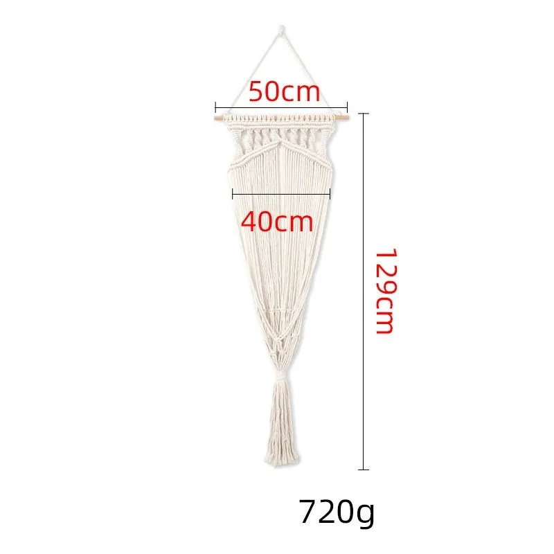 Handmade macrame pet swing cage rectangular plain pattern cotton rope hanging bed for cats