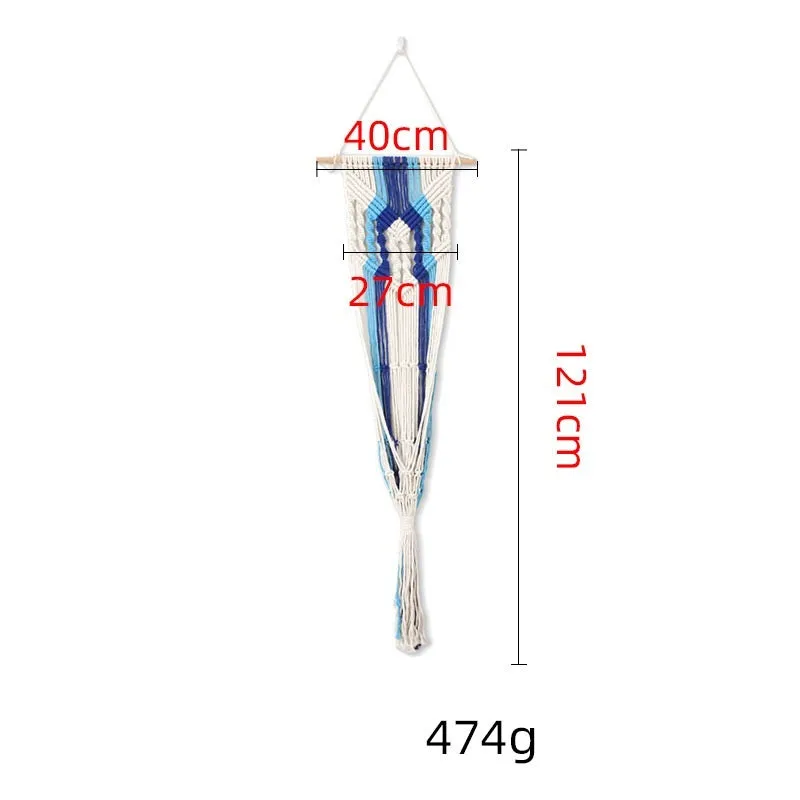 Handmade macrame pet swing cage rectangular plain pattern cotton rope hanging bed for cats
