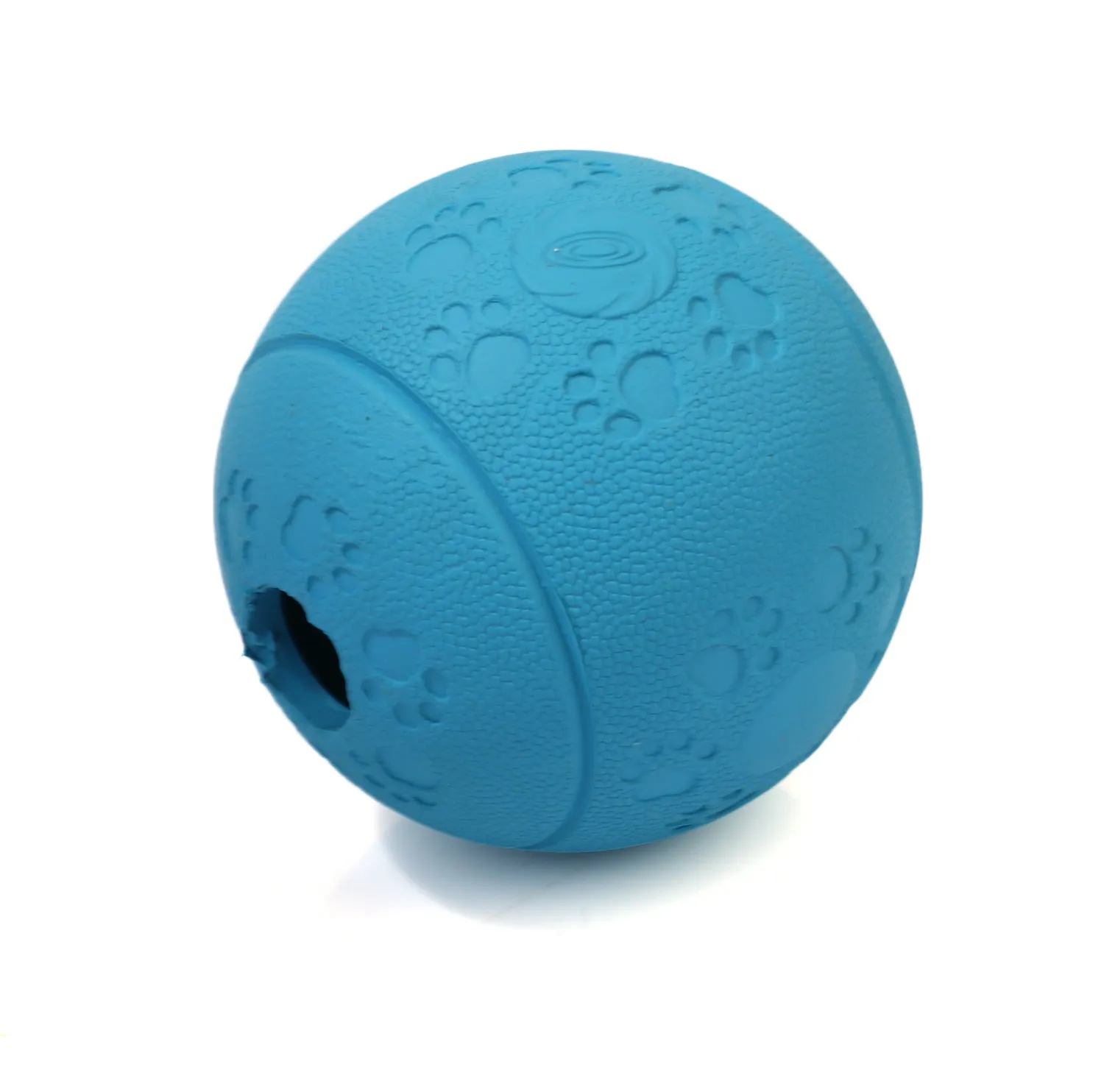 Dog leaking food ball - TPR treat dispensing toy in blue, green, red, yellow - L 11cm and S 8cm sizes