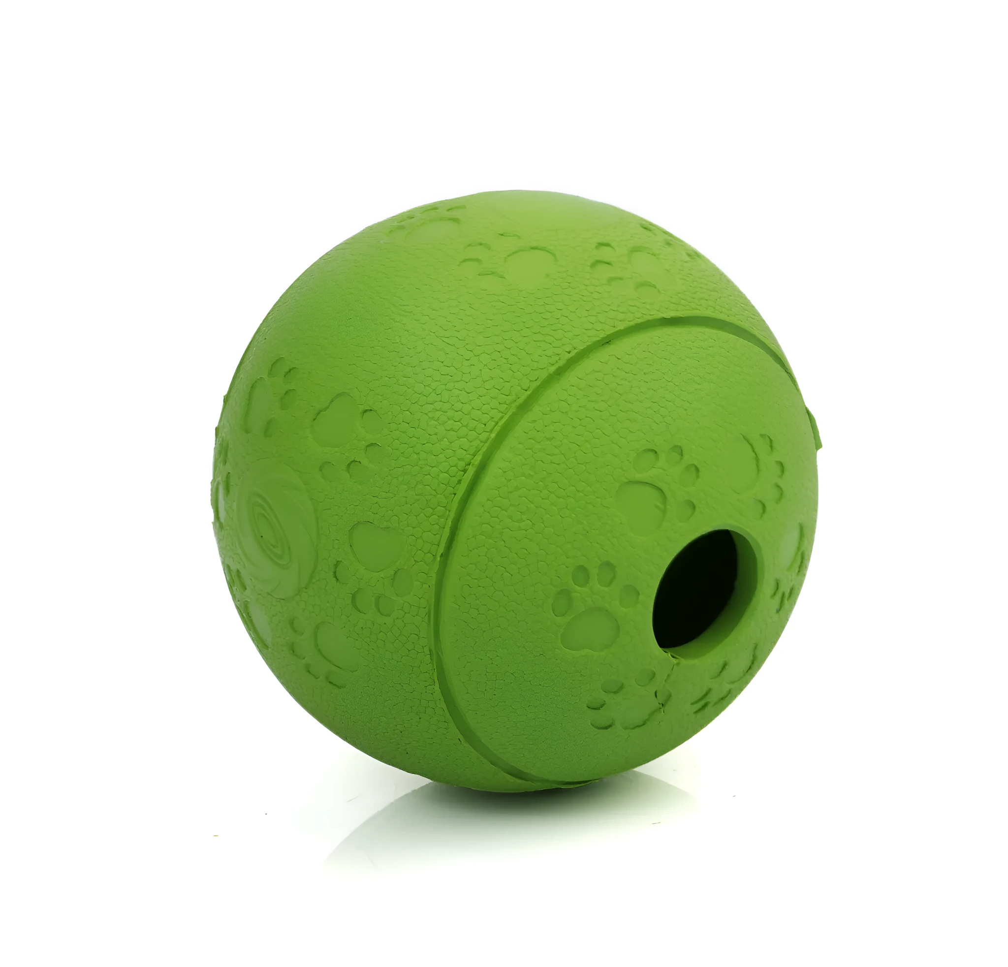 Dog leaking food ball - TPR treat dispensing toy in blue, green, red, yellow - L 11cm and S 8cm sizes