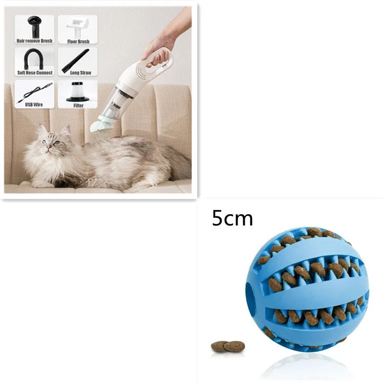 Electric pet hair absorber with 28000Pa suction, wireless charging, white colour, includes floor brush and hair remover brush