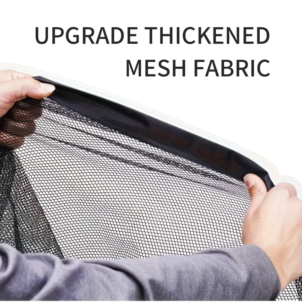 Foldable pet dog fence made of fibreglass mesh for indoor use, no drilling required, with hooks for doorway installation