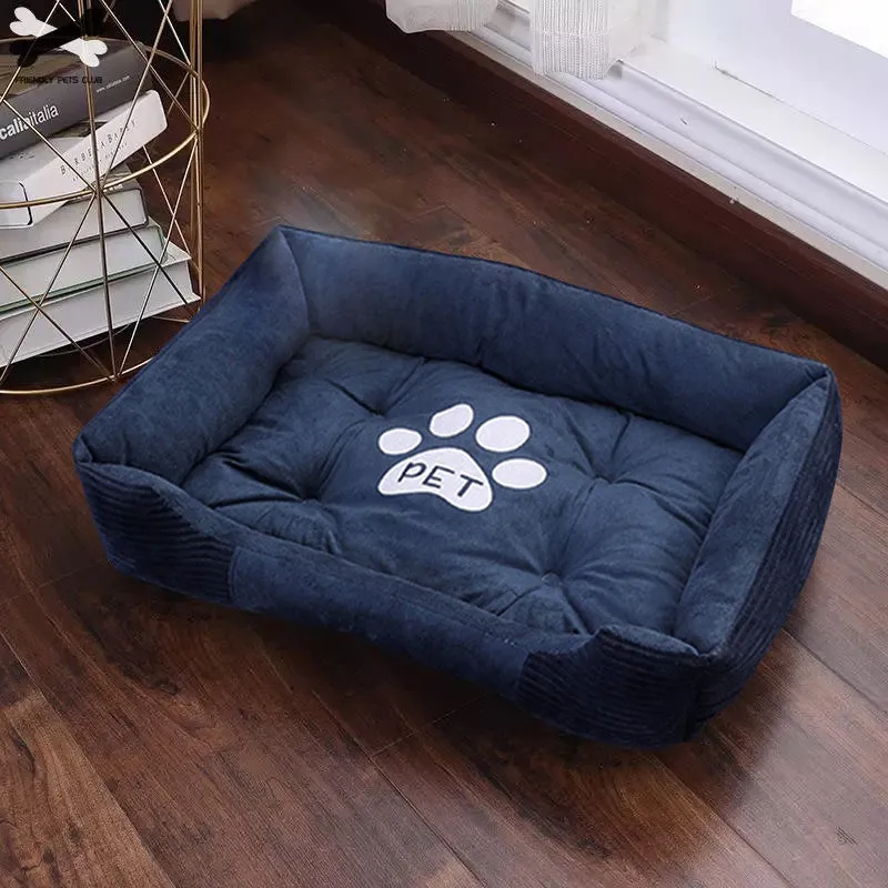 PP cotton pet nest for cats and dogs in blue colour, available in six sizes from 45cm to 90cm