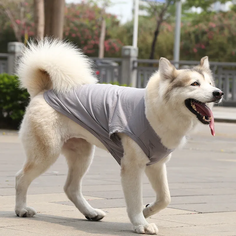Cotton dog vest summer tshirt for small medium large dogs XS-5XL breathable pet top
