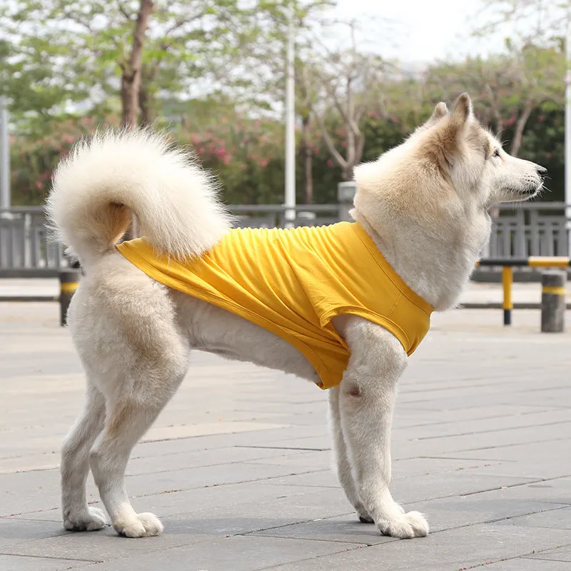 Cotton dog vest summer tshirt for small medium large dogs XS-5XL breathable pet top