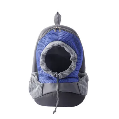 Pet sling carrier bag with breathable mesh top and PU leather bottom, available in multiple colors for small dogs and cats