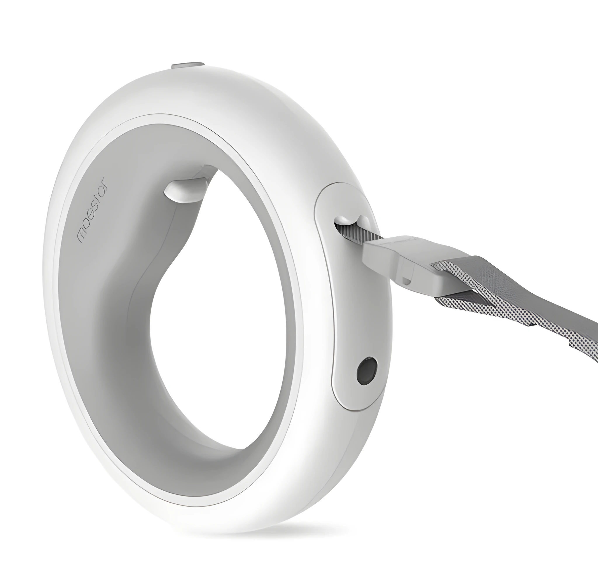 Automatic pet tractor with 138mm outer ring, 86mm inner opening, 2.6m rope, white colour option