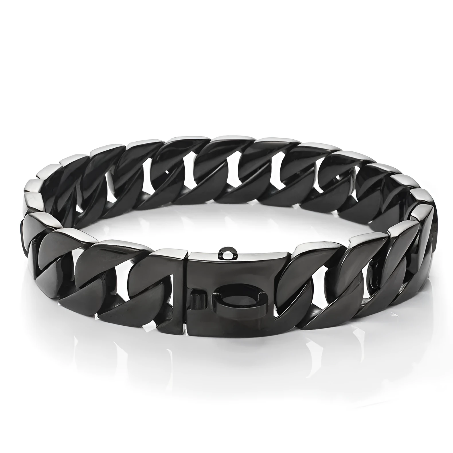 Stainless steel dog collar chain with electroplated finish for large bully pets, available in multiple sizes from 30 to 75 cm