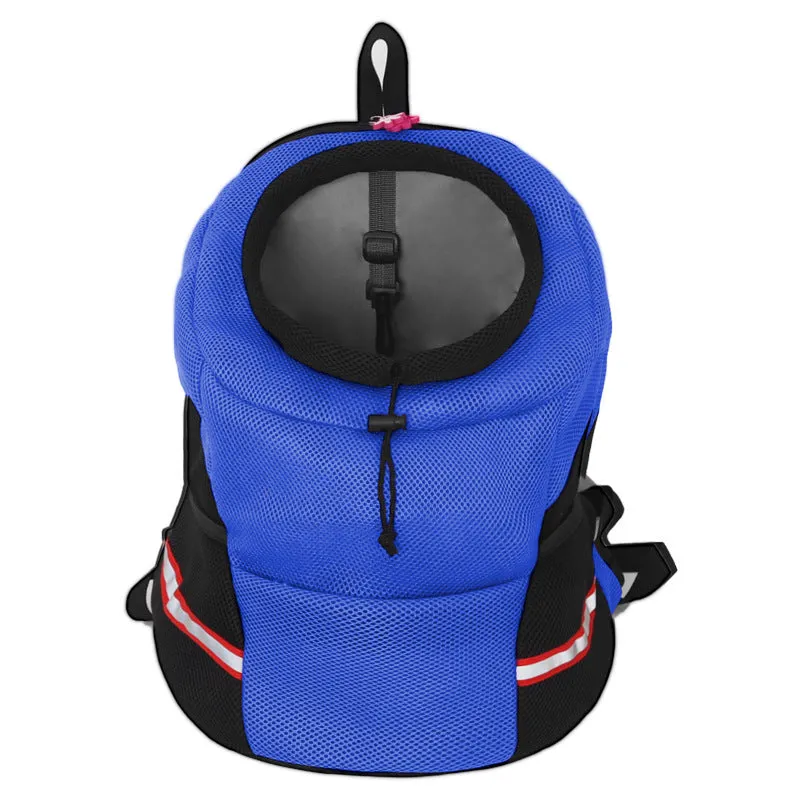 Breathable dog chest bag in sandwich mesh, plain pattern, L size 26cm length, available in multiple colours