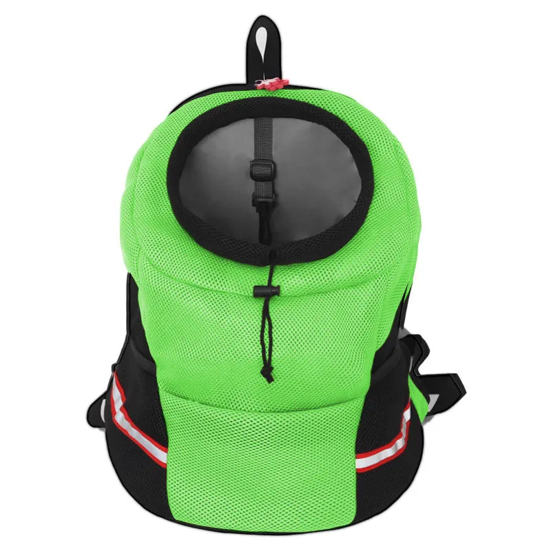 Breathable dog chest bag in sandwich mesh, plain pattern, L size 26cm length, available in multiple colours