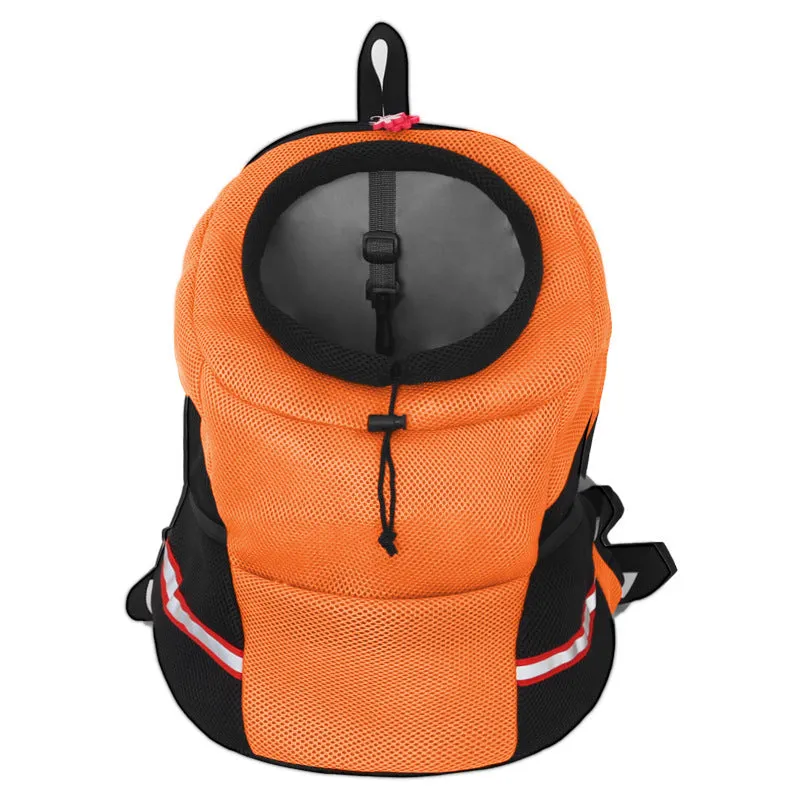 Breathable dog chest bag in sandwich mesh, plain pattern, L size 26cm length, available in multiple colours