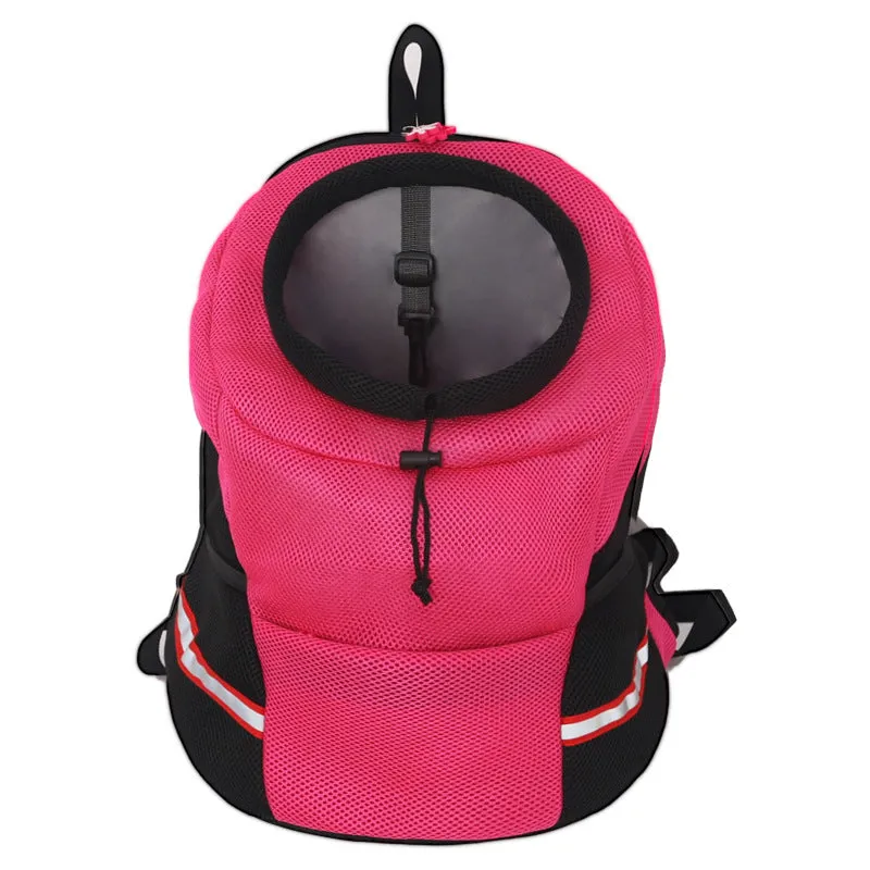 Breathable dog chest bag in sandwich mesh, plain pattern, L size 26cm length, available in multiple colours