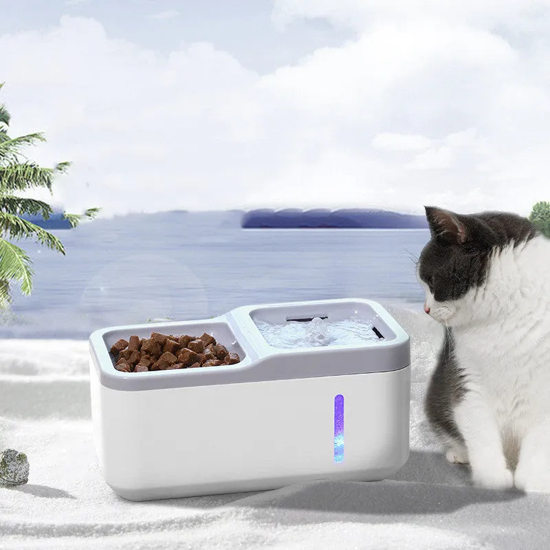 Intelligent pet cat automatic water dispenser in black, 2.8L capacity, ABS material, compact size 268x144x132mm