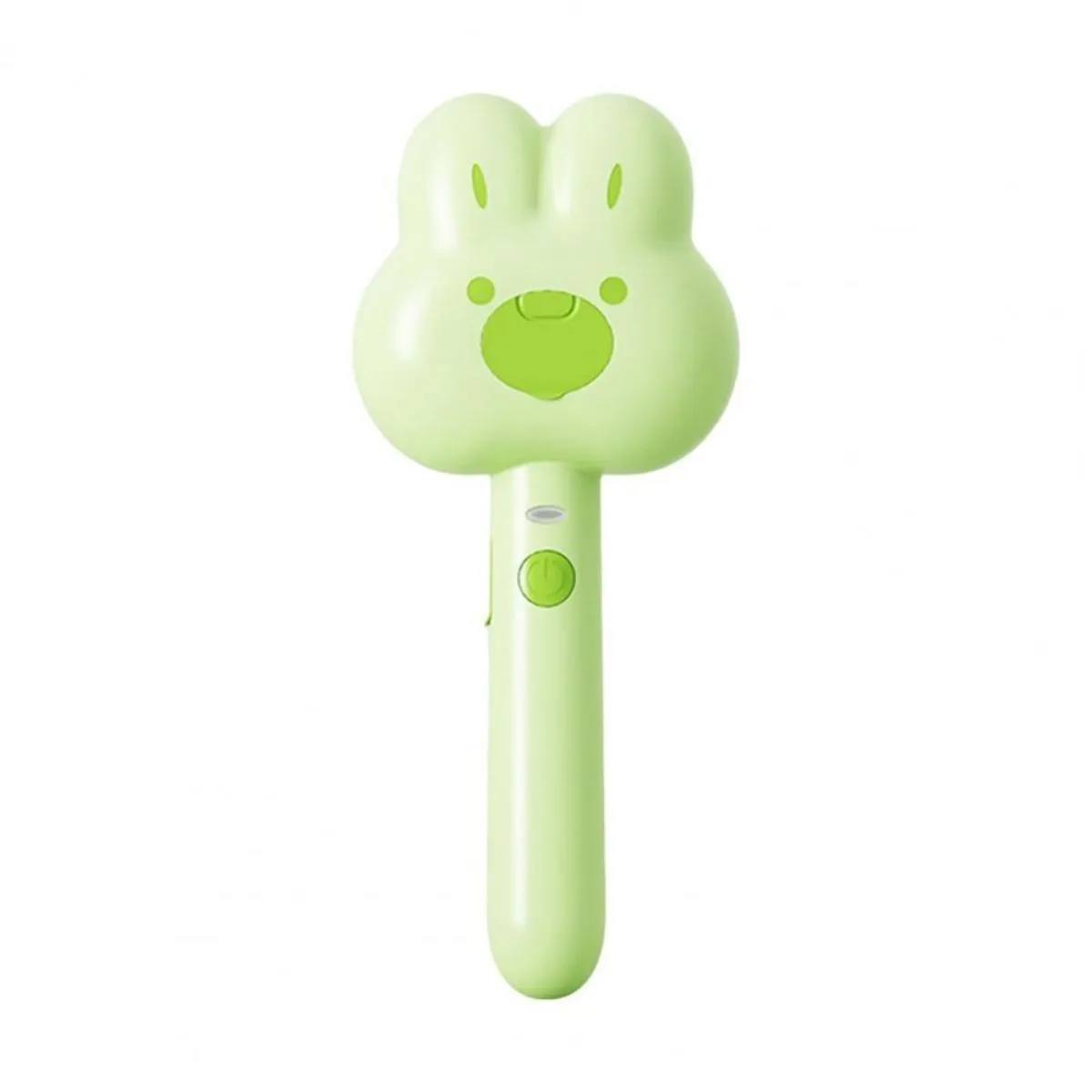Rechargeable cat steam brush grooming tool in green colour with long handle