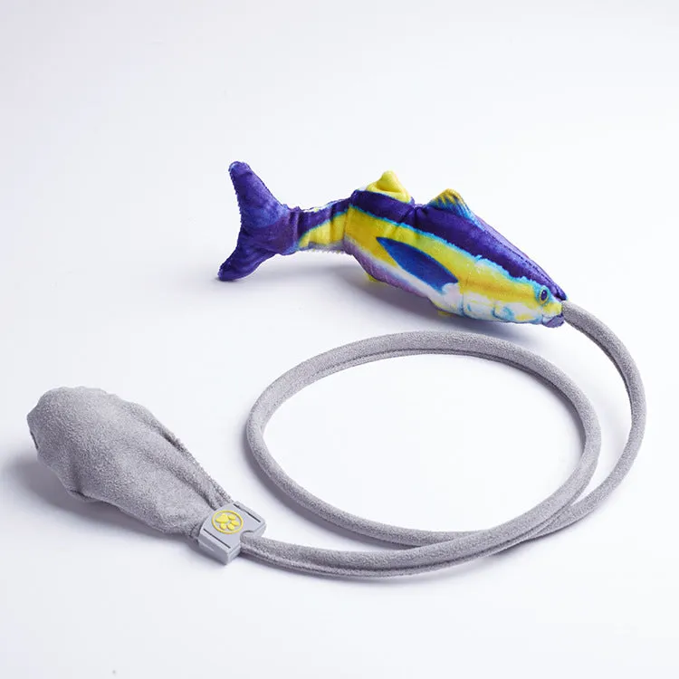 Simulation fish cat toy in Marine Fish style, 130mm plush toy with catnip filling and realistic tail design
