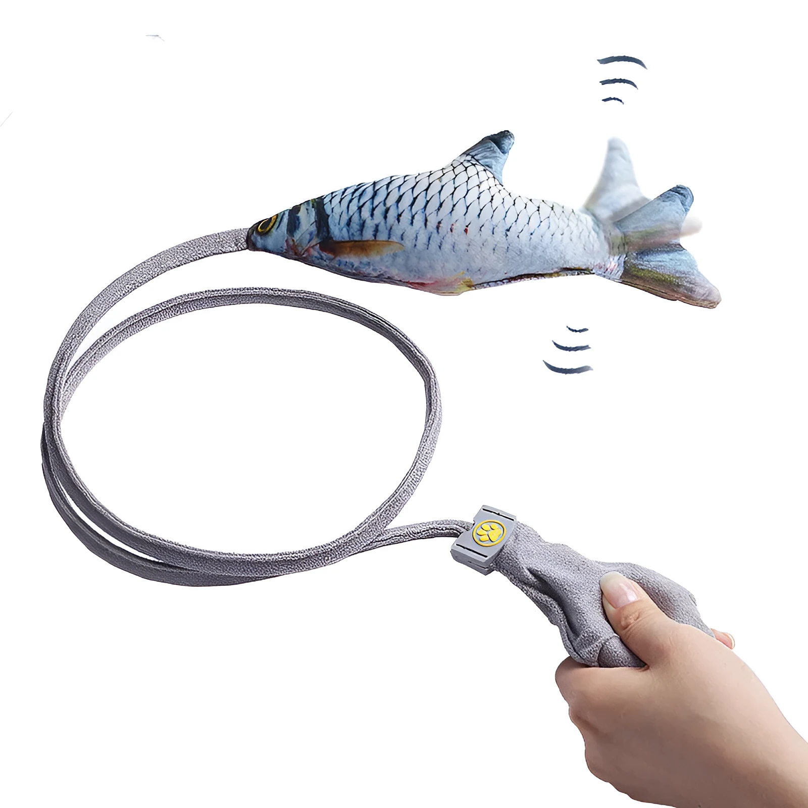 Simulation fish cat toy in Marine Fish style, 130mm plush toy with catnip filling and realistic tail design