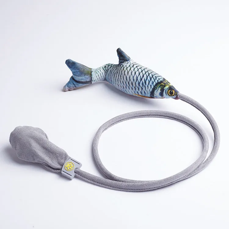 Simulation fish cat toy in Marine Fish style, 130mm plush toy with catnip filling and realistic tail design