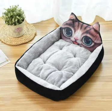Washable Teddy cartoon dog bed mat for large dogs, available in XL size for golden retrievers, with removable cover