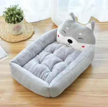Washable Teddy cartoon dog bed mat for large dogs, available in XL size for golden retrievers, with removable cover