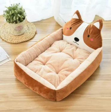 Washable Teddy cartoon dog bed mat for large dogs, available in XL size for golden retrievers, with removable cover
