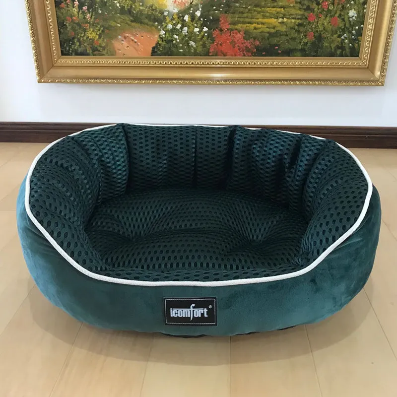 Summer cool pet kennel in grey purple with small mesh, suitable for small to large dogs and cats
