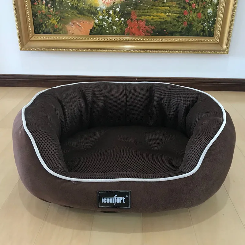 Summer cool pet kennel in grey purple with small mesh, suitable for small to large dogs and cats
