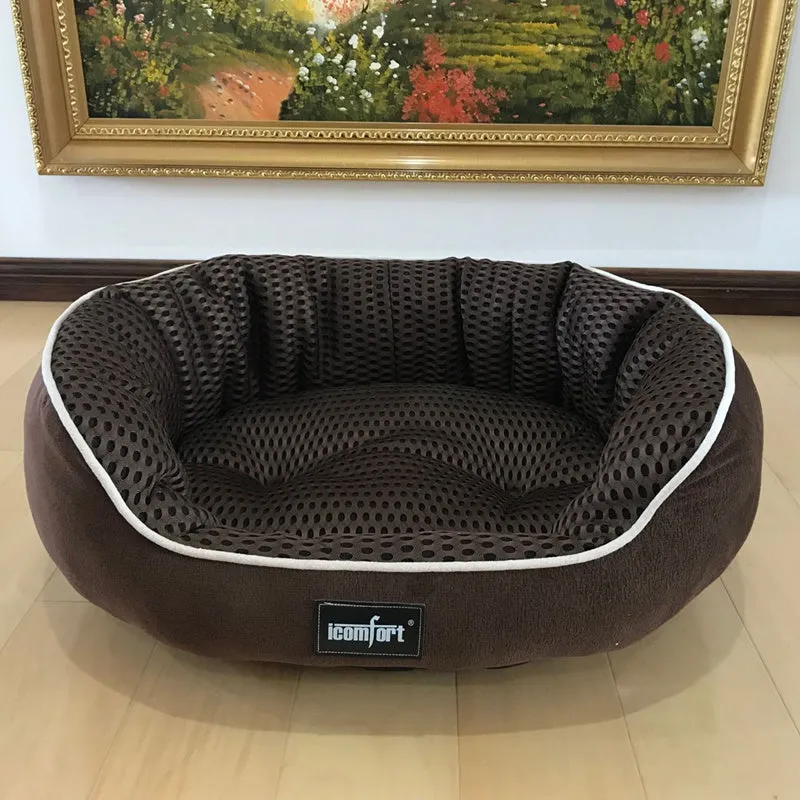 Summer cool pet kennel in grey purple with small mesh, suitable for small to large dogs and cats