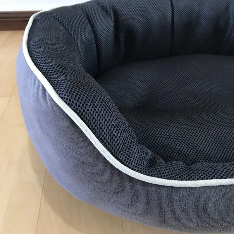 Summer cool pet kennel in grey purple with small mesh, suitable for small to large dogs and cats