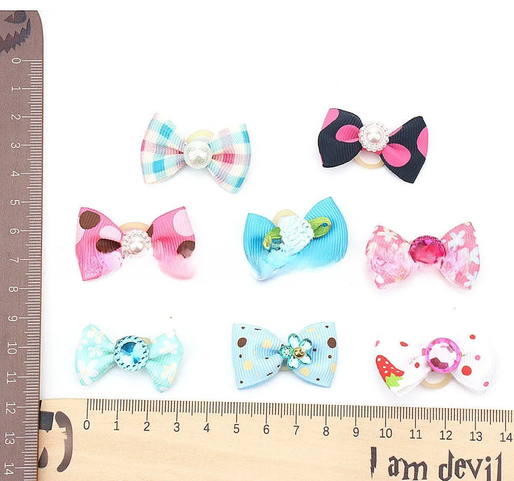10-piece polyester bow headband set for small pets size 0 general gender