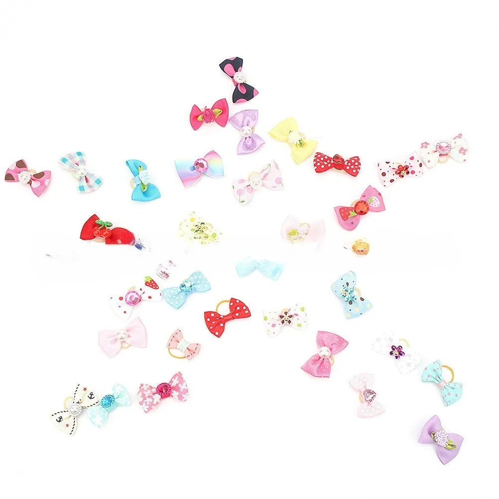 10-piece polyester bow headband set for small pets size 0 general gender