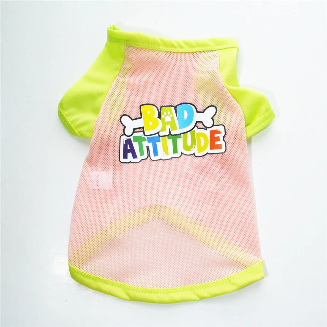 Cotton pet vest for small dogs and cats in various colours including orange, green, pink, blue