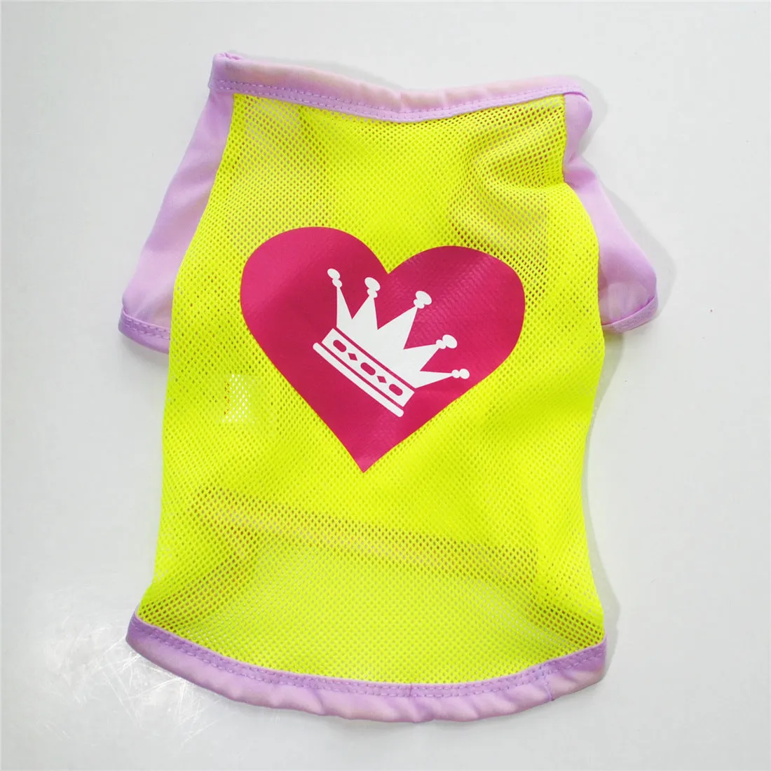 Cotton pet vest for small dogs and cats in various colours including orange, green, pink, blue