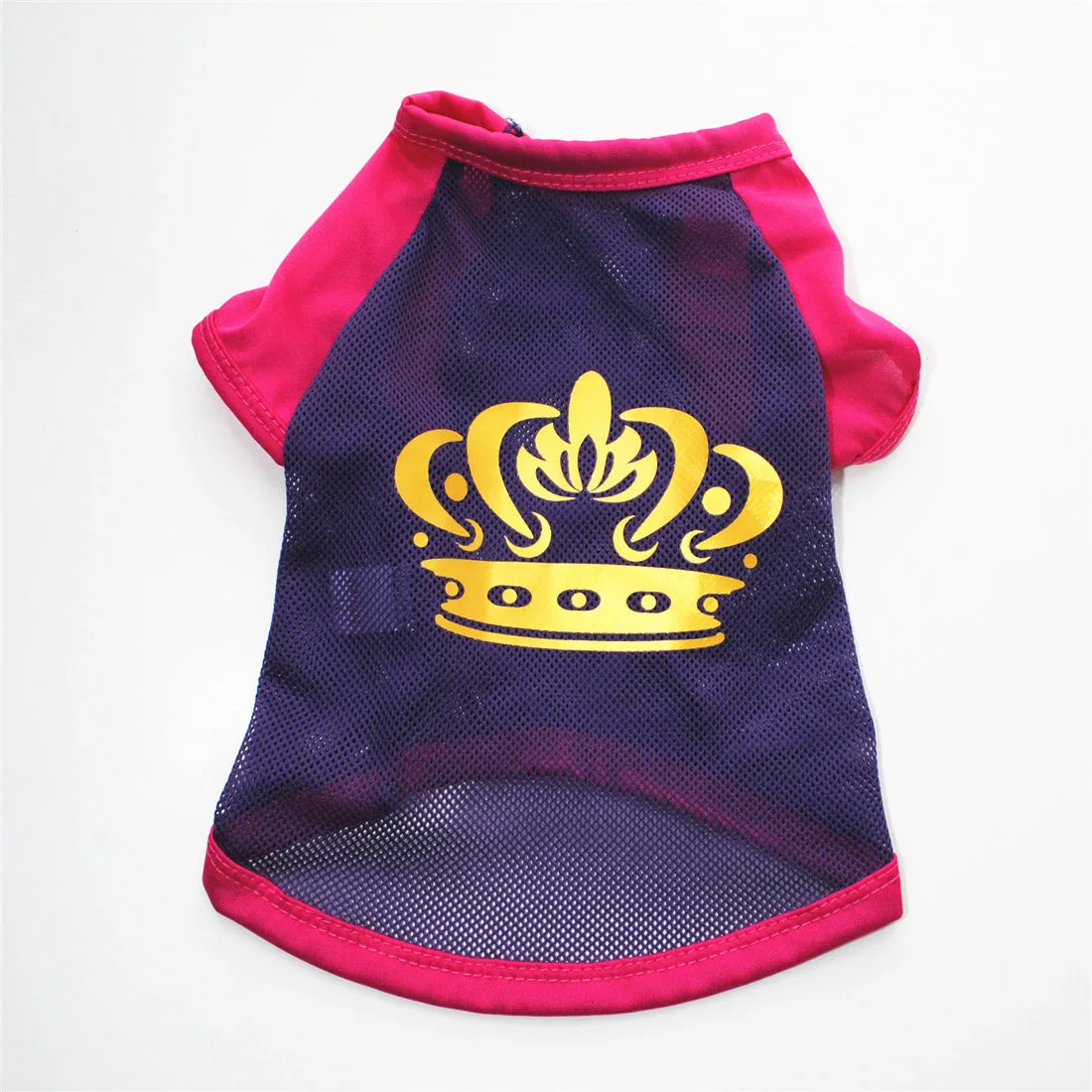 Cotton pet vest for small dogs and cats in various colours including orange, green, pink, blue
