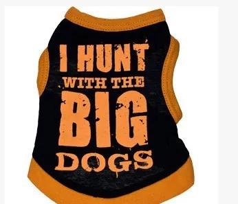 Cotton pet vest for small dogs and cats in various colours including orange, green, pink, blue