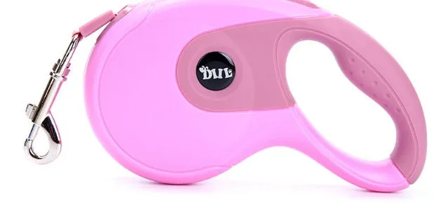 5 metre retractable dog leash with ABS housing and metal lock in blue