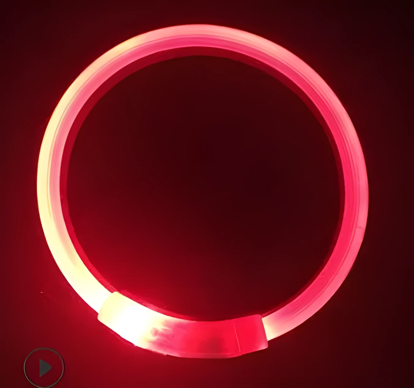 USB rechargeable LED dog collar with three flash modes for small and large dogs