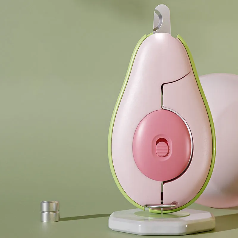 Green pet nail clipper with LED light on, safety guard, and stainless steel blades for small dogs and cats.