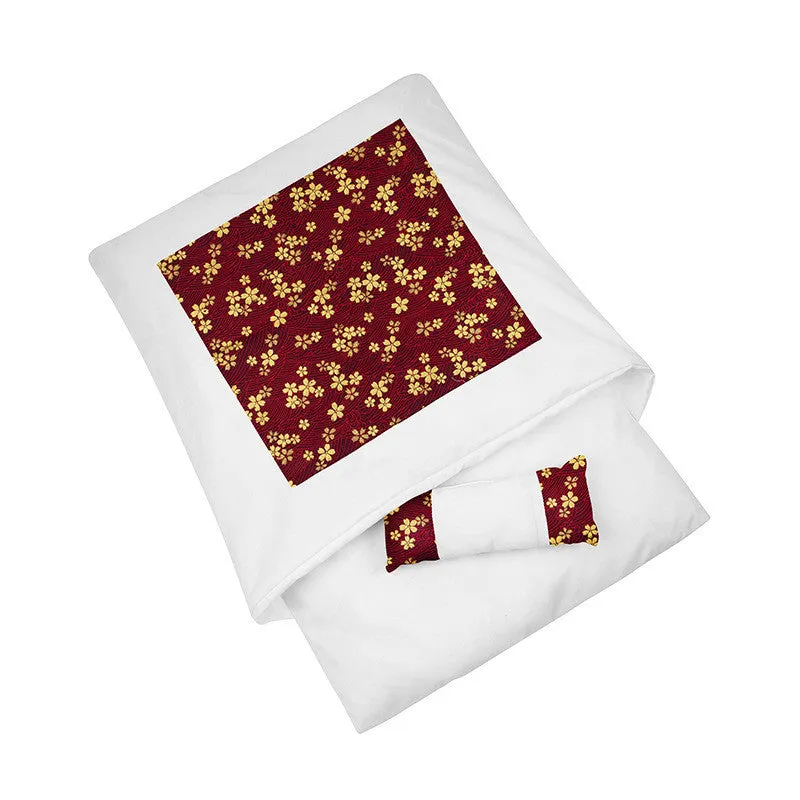 Warm semi-enclosed cat bed with removable washable quilt, cloth cave design for small to large cats