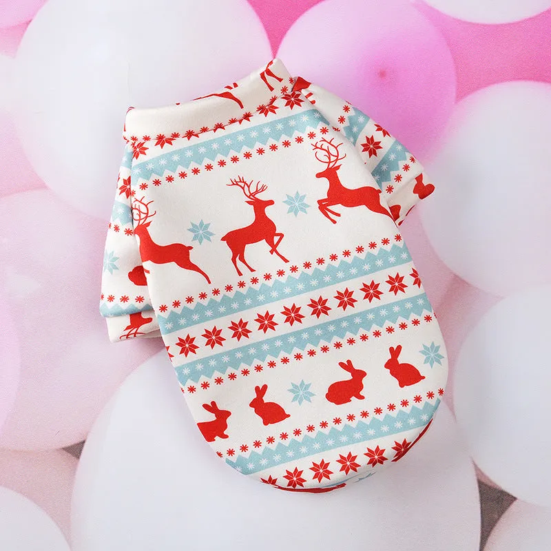 Red snowman print mesh Christmas dog vest for small to large dogs on white background