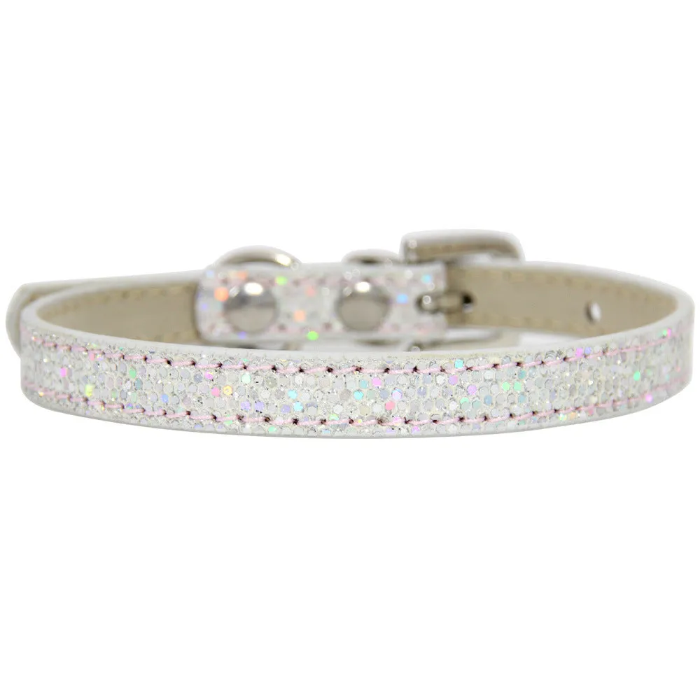 PU pet scratching collar anti-bite cat dog necklace adjustable protection cone in gold colour