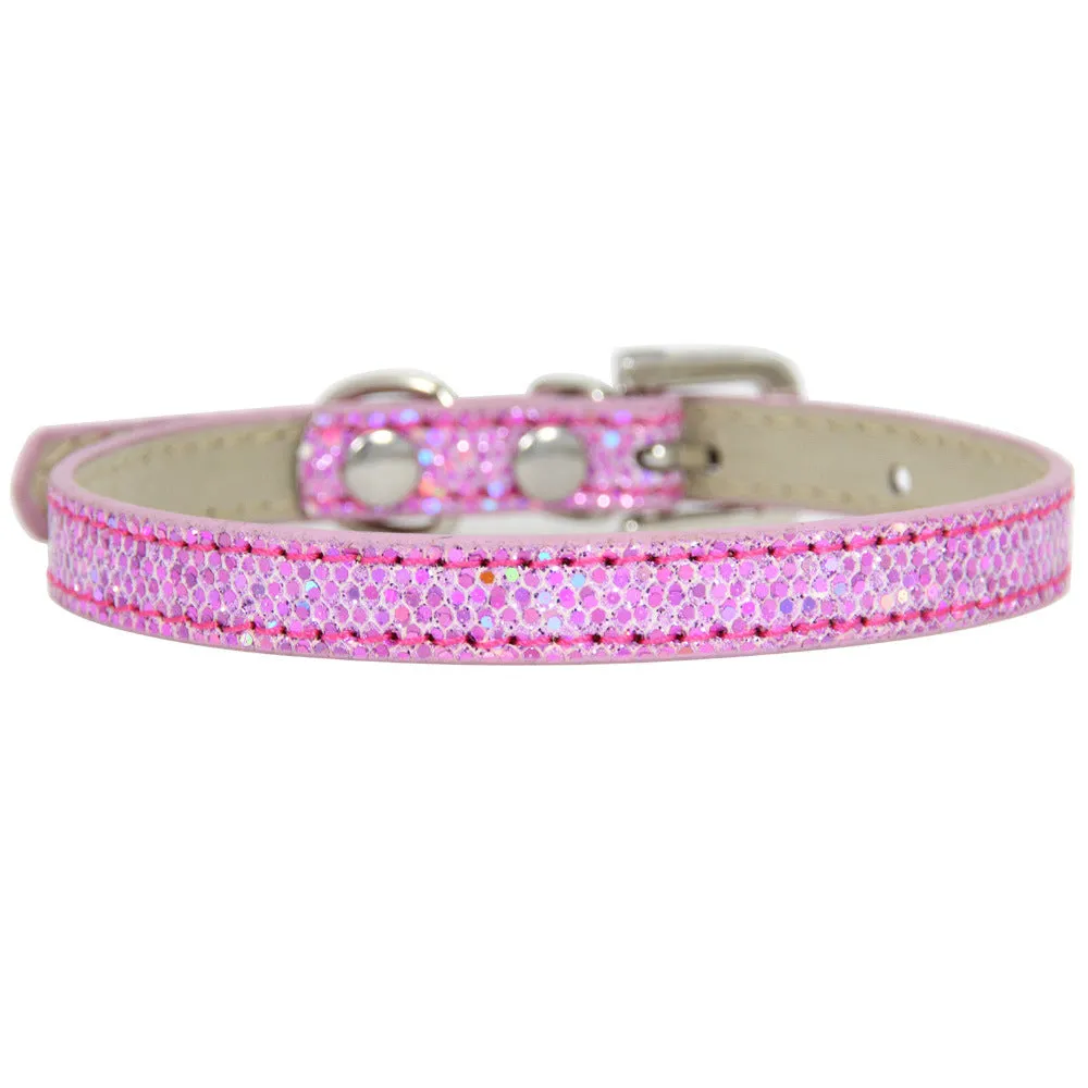 PU pet scratching collar anti-bite cat dog necklace adjustable protection cone in gold colour
