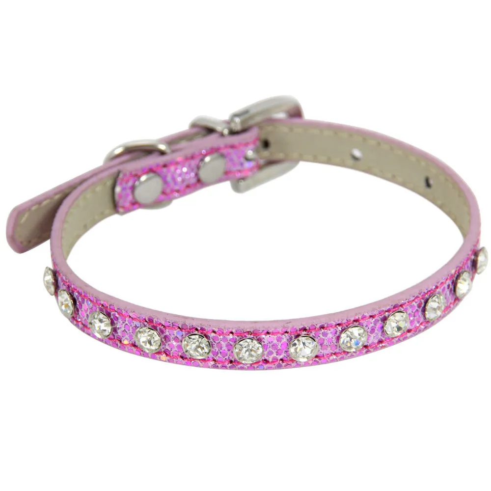 PU pet scratching collar anti-bite cat dog necklace adjustable protection cone in gold colour