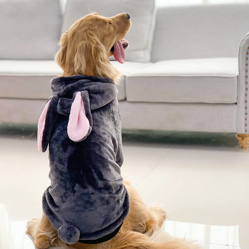 Tiger pet costume for large dogs wool lining polyester autumn winter 3XL to 8XL