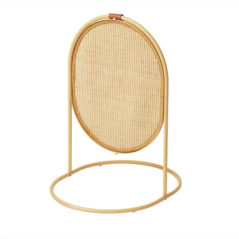 Large sisal cat scratching board with steel frame in Earth Yellow colour, 448x368x545mm