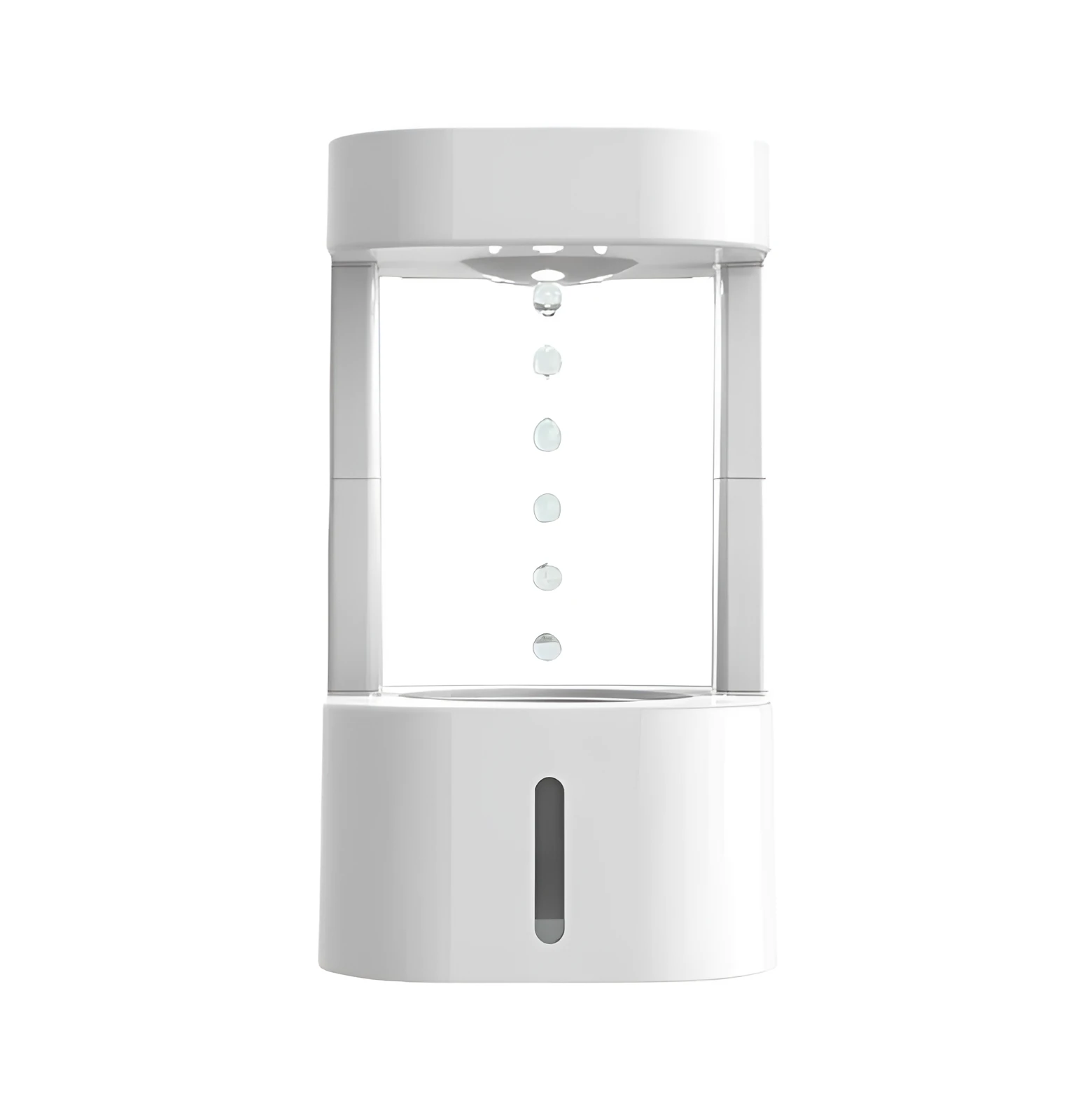 Home Fashion anti-gravity water drop humidifier in white plastic with USB cable